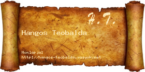 Hangos Teobalda névjegykártya